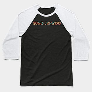 Classic Colorful Design Jin-Woo Anime Proud Name Baseball T-Shirt